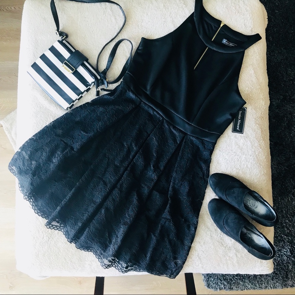 NWT Jessica Howard Black Lace Sleeveless